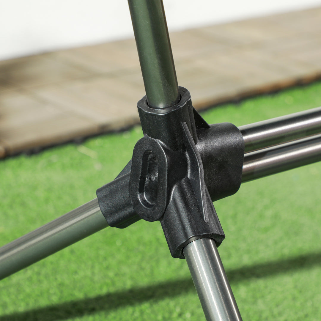 Foldbar campinggyngestol med justerbar ryglæn, aluminiumsramme, 54 x 100 x 101 cm, sort