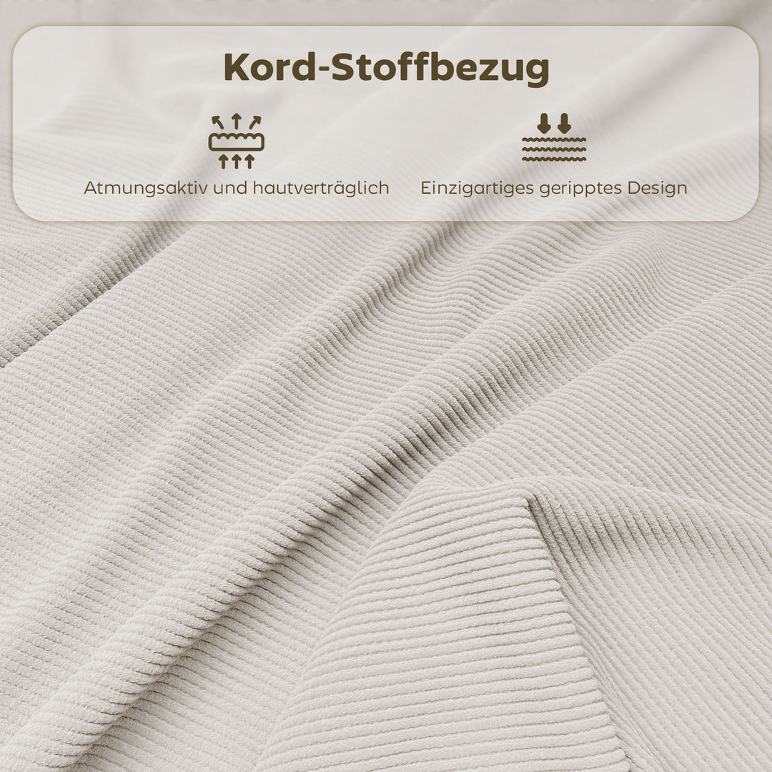 Sæt med 4 polstrede klapstole, klappelige stole med fløjlsbetræk, ryglæn, metalstel, cremehvid