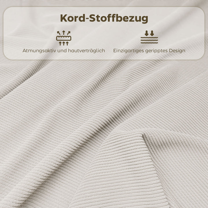 Sæt med 4 polstrede klapstole, klappelige stole med fløjlsbetræk, ryglæn, metalstel, cremehvid