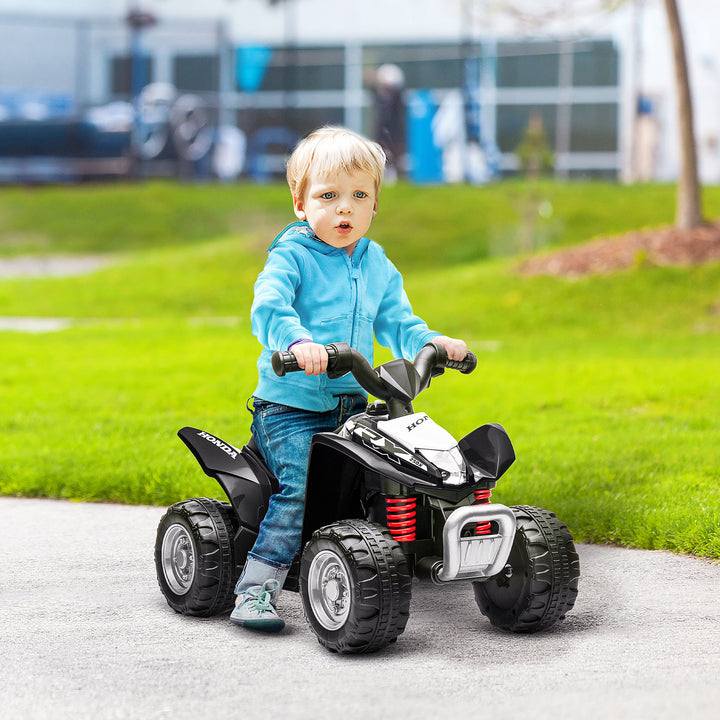 Elektrisk ATV, børne-ATV, 2,8 km/t, LED-forlygter, til 1,5-3 år, sort, 65,5 x 38,5 x 43,5 cm