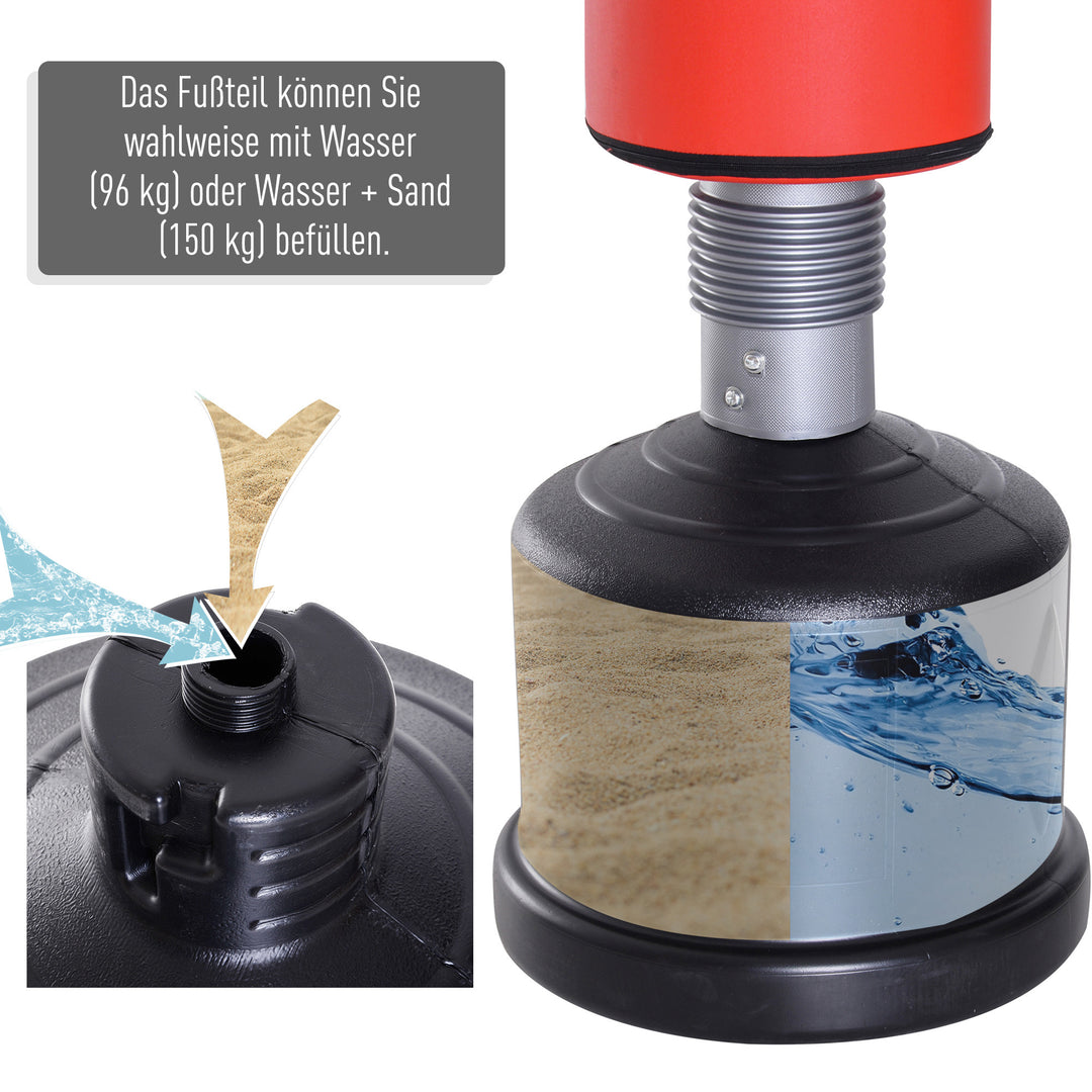 Stående boksesæk højdejusterbar med ophæng rød