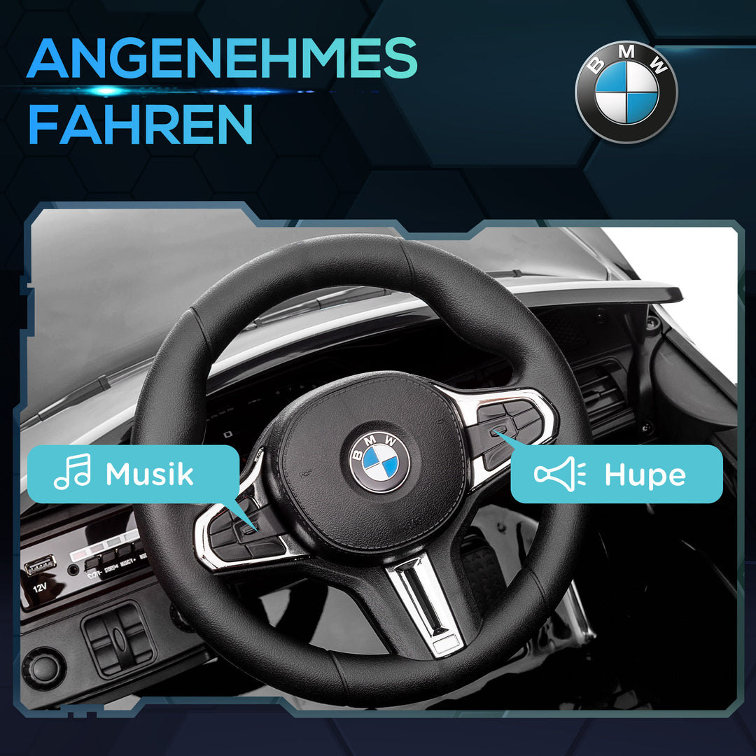 BMW M4 elektrisk børnebil, med lyd og lys, 3-5 km/t, inklusive fjernbetjening, til alderen 3-5, sort