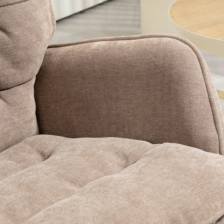 Gyngestol, bredt sæde, høj ryg, bøgetræsstel, op til 120 kg, brun