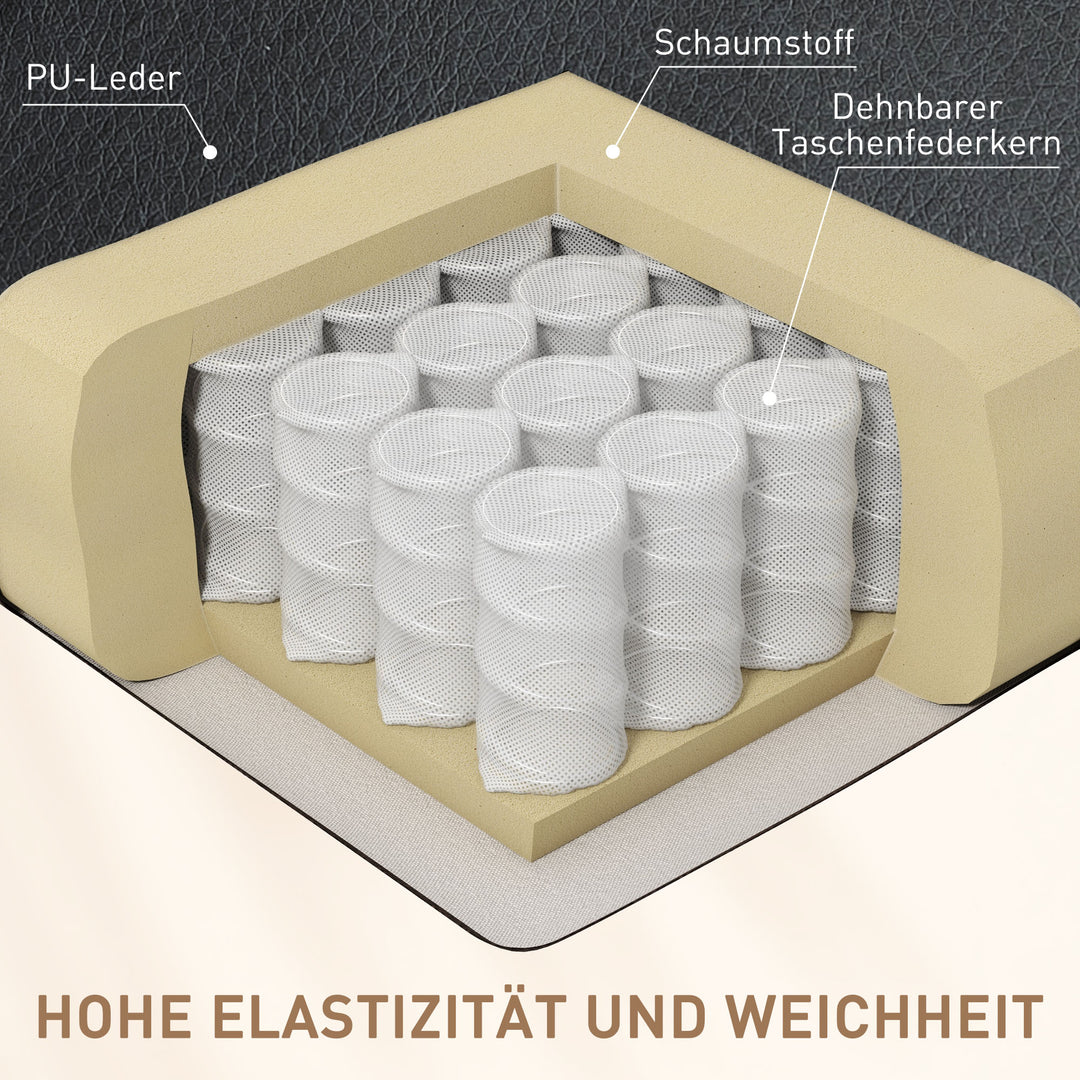 Massagestol, lænestol, gyngefunktion, 8 vibrationspunkter, inklusive fjernbetjening, sort