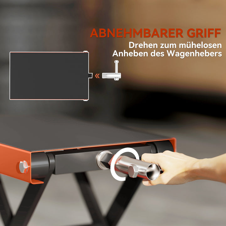 Motorcykeldonkraft 500 kg lastkapacitet motorcykelløft 135-390 mm højdejusterbar stål orange