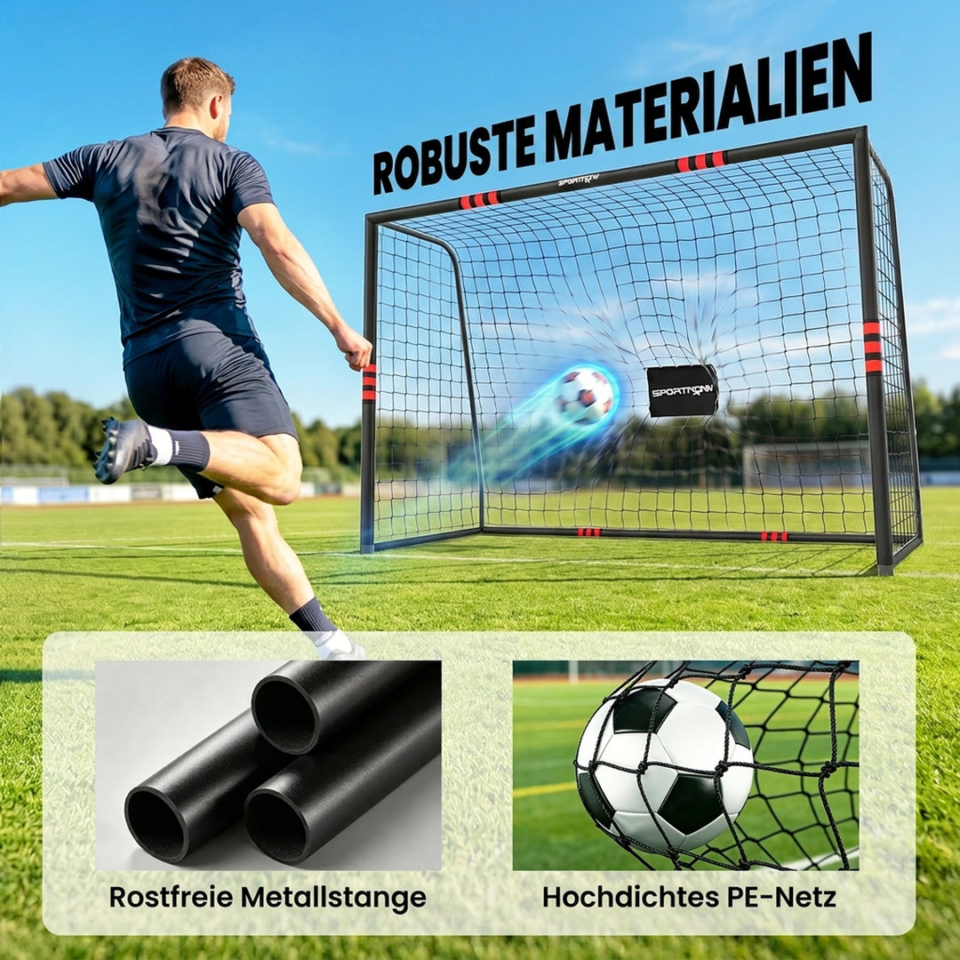 Stort fodboldmål til haven, 300 x 200 cm, til teenagere og voksne