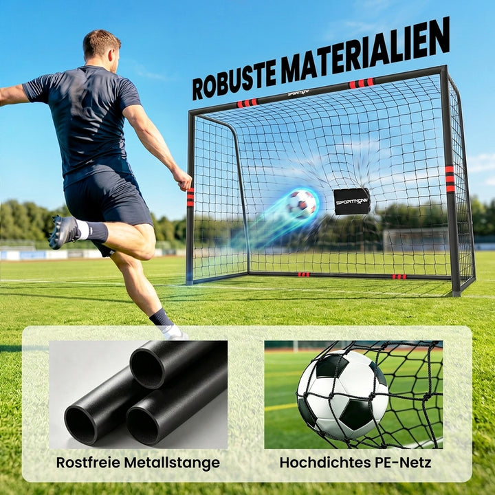 Stort fodboldmål til haven, 300 x 200 cm, til teenagere og voksne