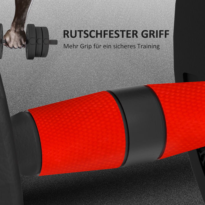 2 I 1 håndvægtsæt 20 kg justerbar håndvægt og vægtstang professionel håndvægt styrketræning sort