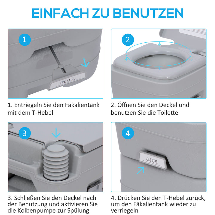 Campingtoilet mobilt toilet kemisk mobilt toilet rejse autocamper