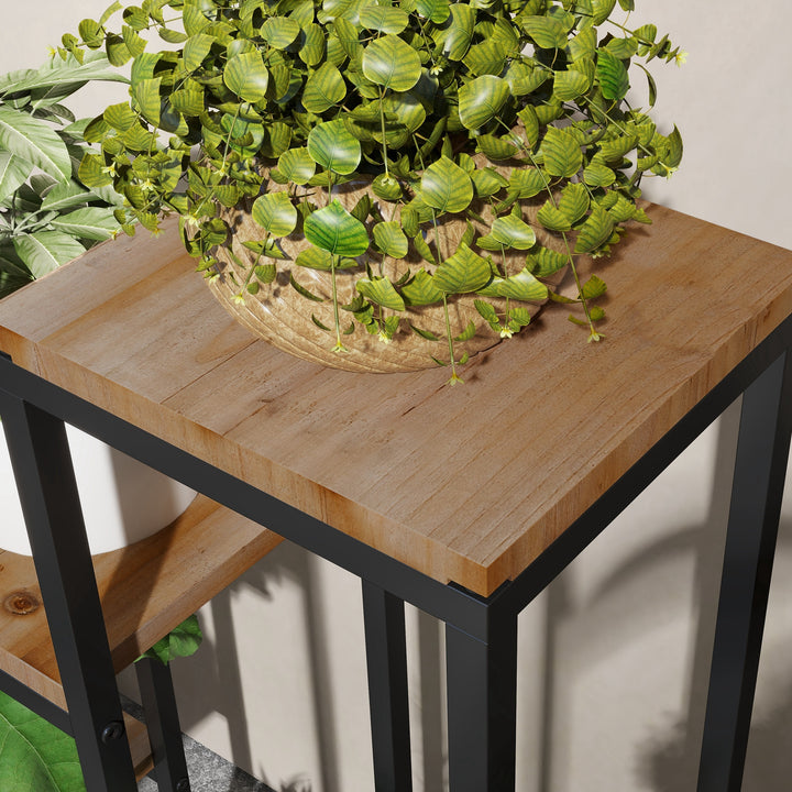 Blomsterhylde, 4 niveauer, indendørs og udendørs, metalramme, 80 x 20 x 74 cm