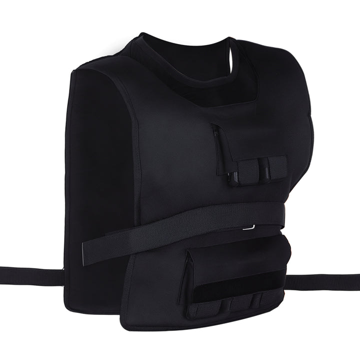 Vægtvest 15 kg / 20 kg / 30 kg justerbar træningsvest med aftagelige vægte Løbevest til kvinder og mænd til muskelopbygning, styrketræning, løb, fitness, crosstraining