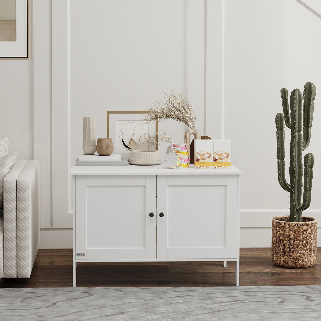 Kattebakkeskab med dørskillevæg kattebakke til store katte 80 x 51 x 54 cm hvid