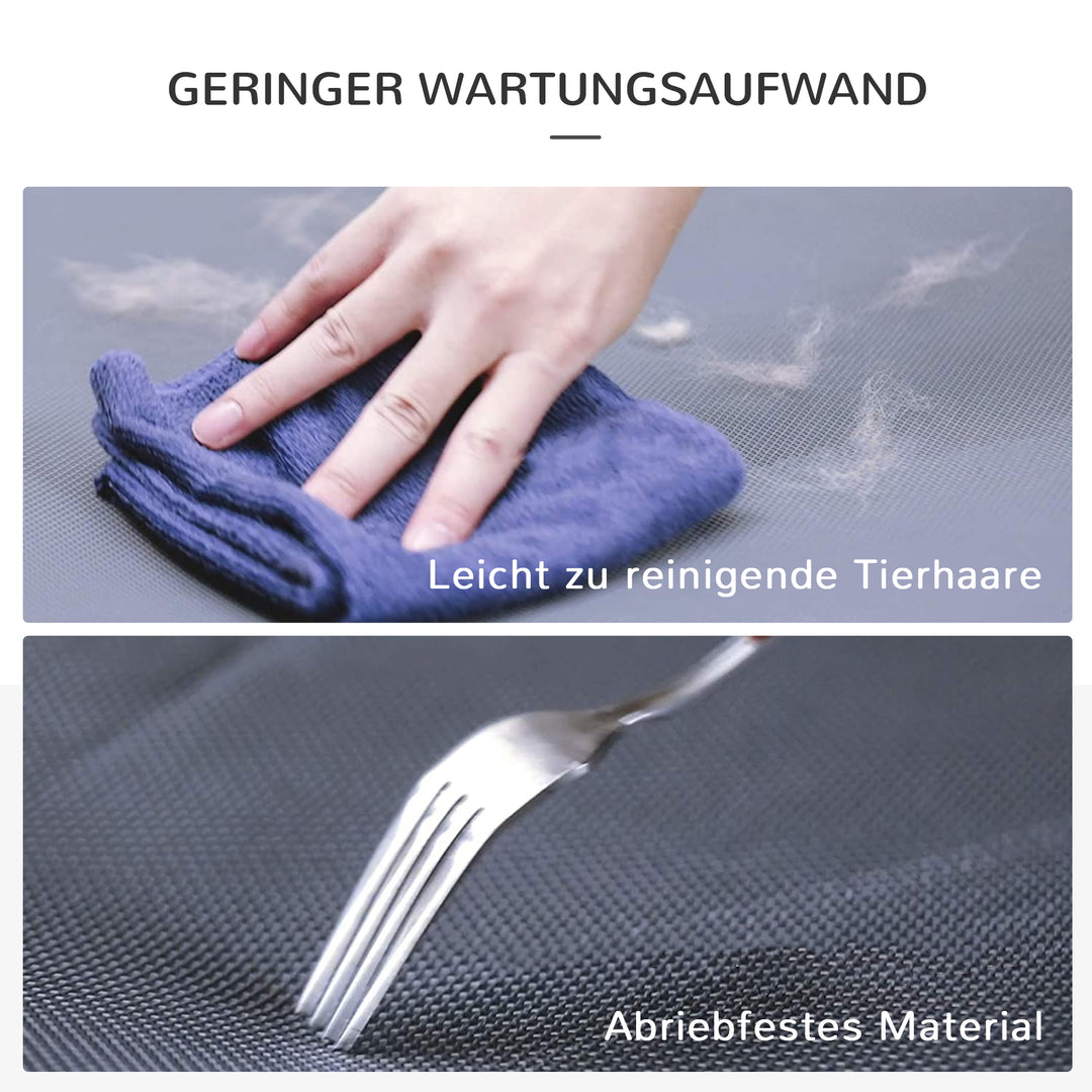 Udendørs hundeseng, foldbar, hævet hundeseng til små hunde, kølende kæledyrsseng med stålramme, kæledyrsseng til udendørs camping, 59 x 46 x 15 cm, grå