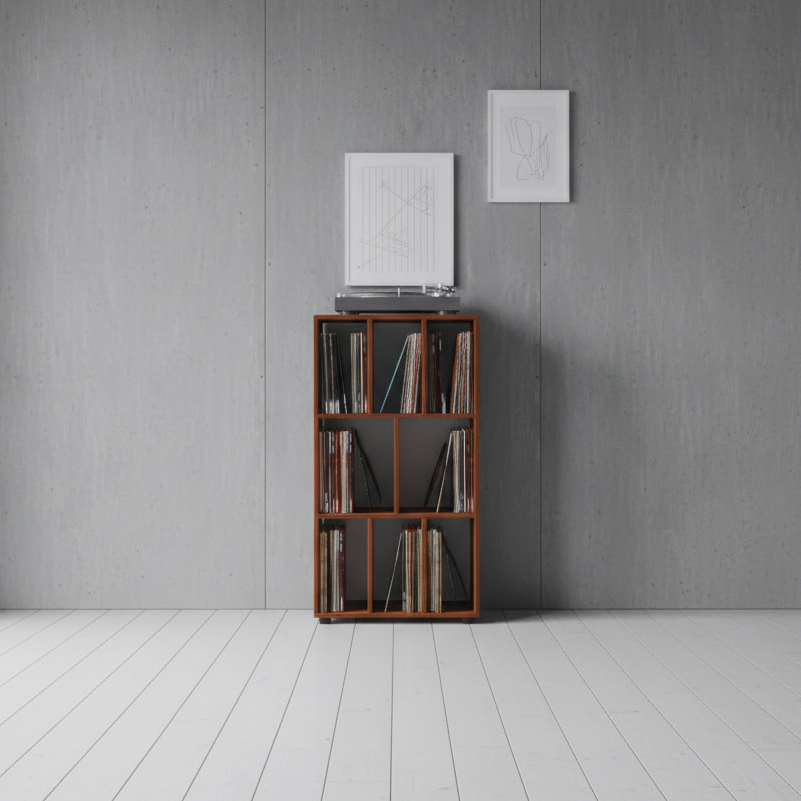 Vinylreol, 115 x 60 x 34 cm, brun