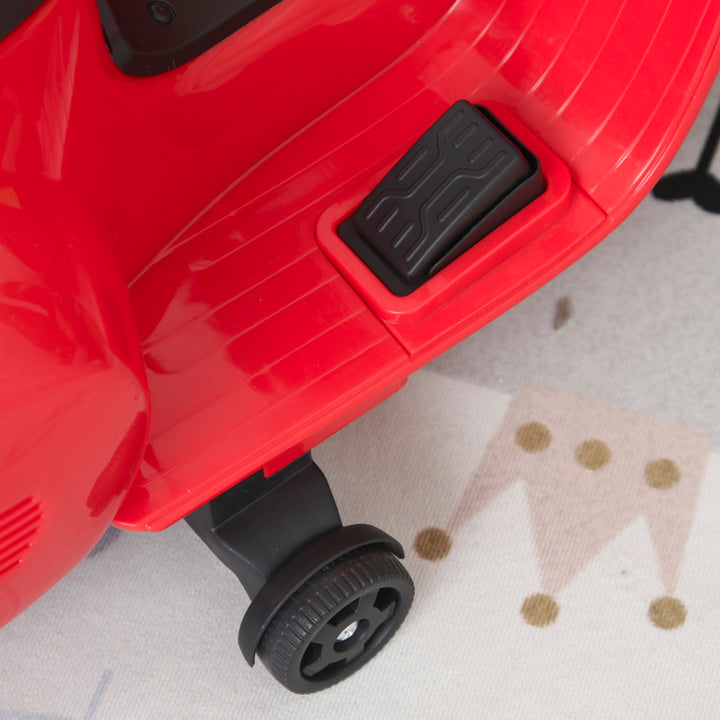 Elektrisk børnemotorcykel vespa elmotorcykel med led-lys, lyd, børns elmotorcykel til børn fra 18-36 måneder rød