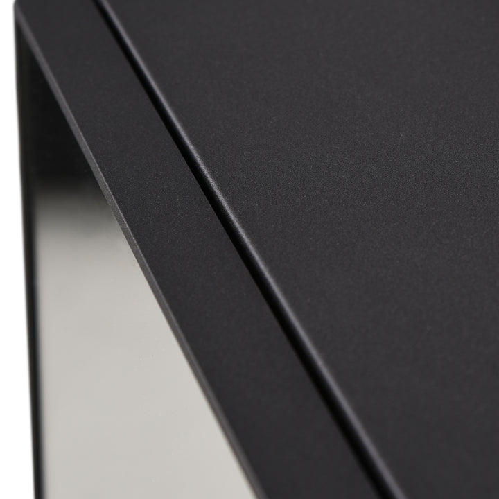 Spejlskab, 3 hylder, bløde hængsler, stålkabinet, sort, 40 x 15 x 60 cm