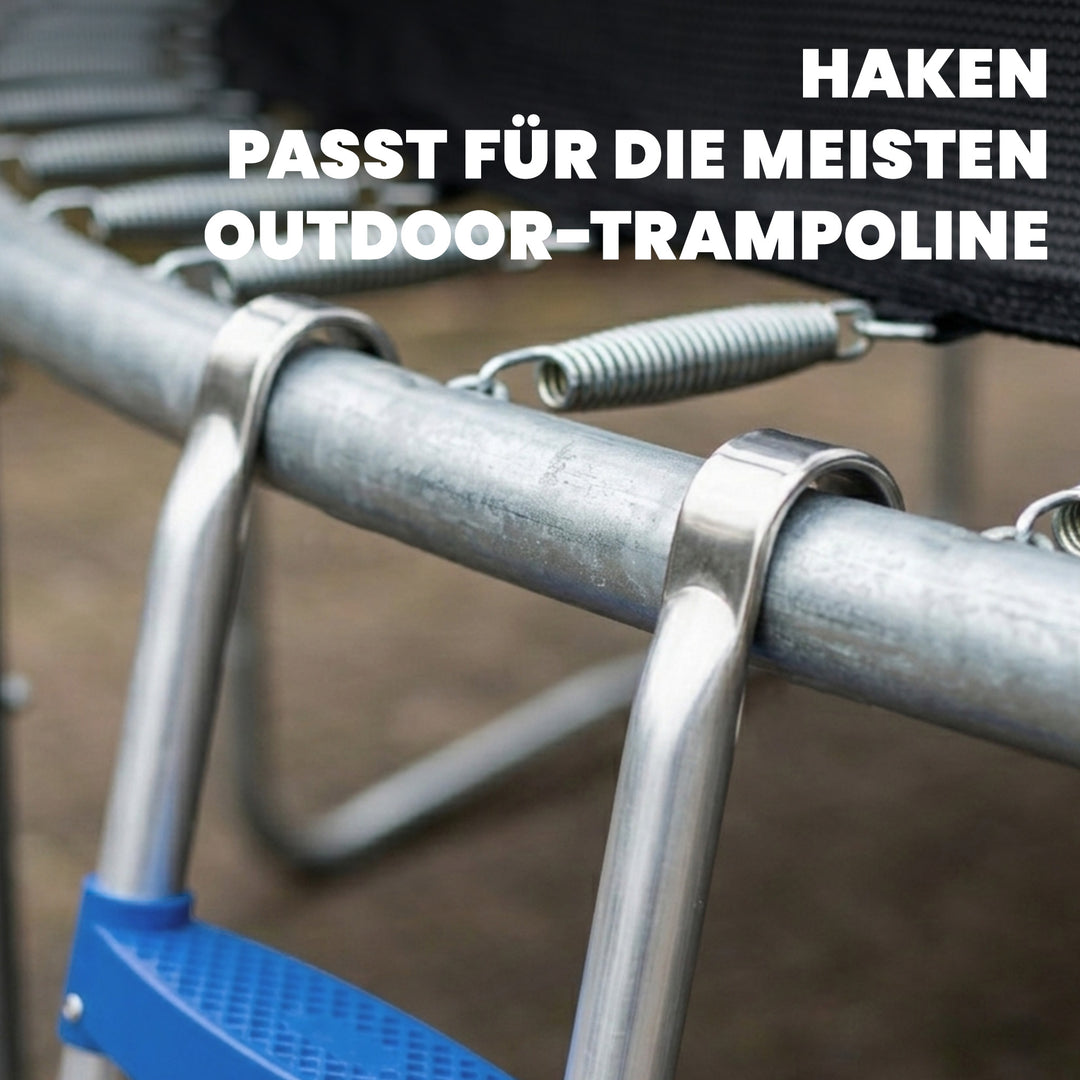 Trampolinstige 32/63 cm 2 trin Indstigningsstige Trampolinstige op til 150 kg med galvaniseret stålramme Blå