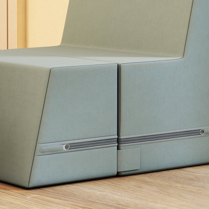 2-delt blødt legesæt til småbørn, kunstlæder, skum, til klatring, bygning, leg, farverig