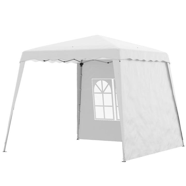 Pop up pavillion foldepavillon, inklusive stjerne, vejrbestandig, 240 x 240 x 250 cm, hvid