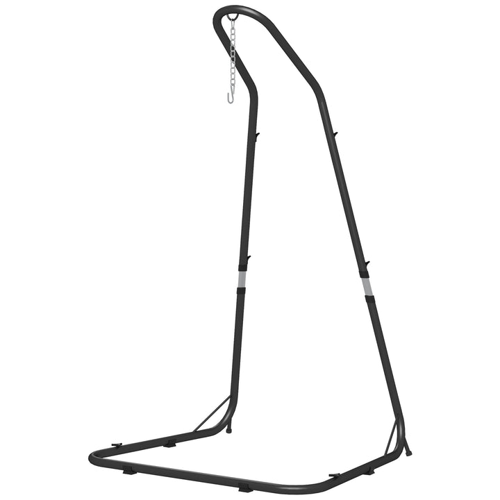 Stativ til hængestole, stel til hængestole, beslag til hængestole, 133 cm x 116 cm x 195/230 cm, sort