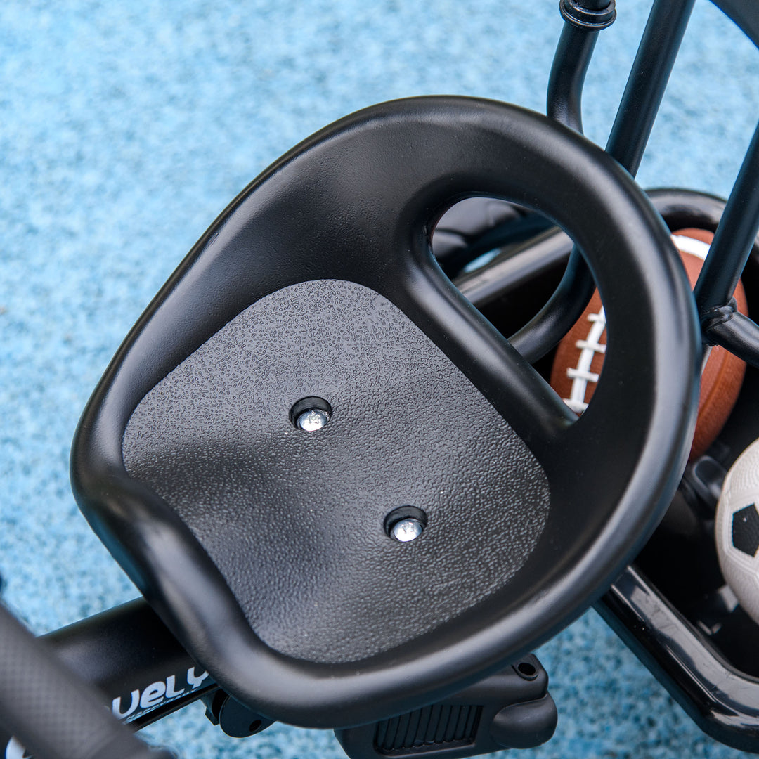 6-I-1 børnetrecykel med skubbehåndtag, kaleche, sele, opbevaringskurv, til 1-5 år, mørkeblå