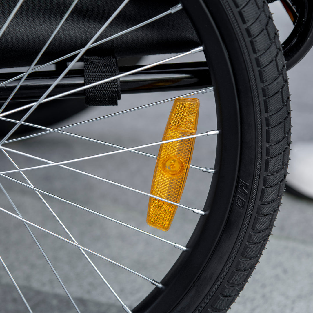 Hundetrailer, sammenklappelig cykeltrailer til hunde, vandafvisende, oxfordstof, metal, 140 x 71 x 83 cm, rød