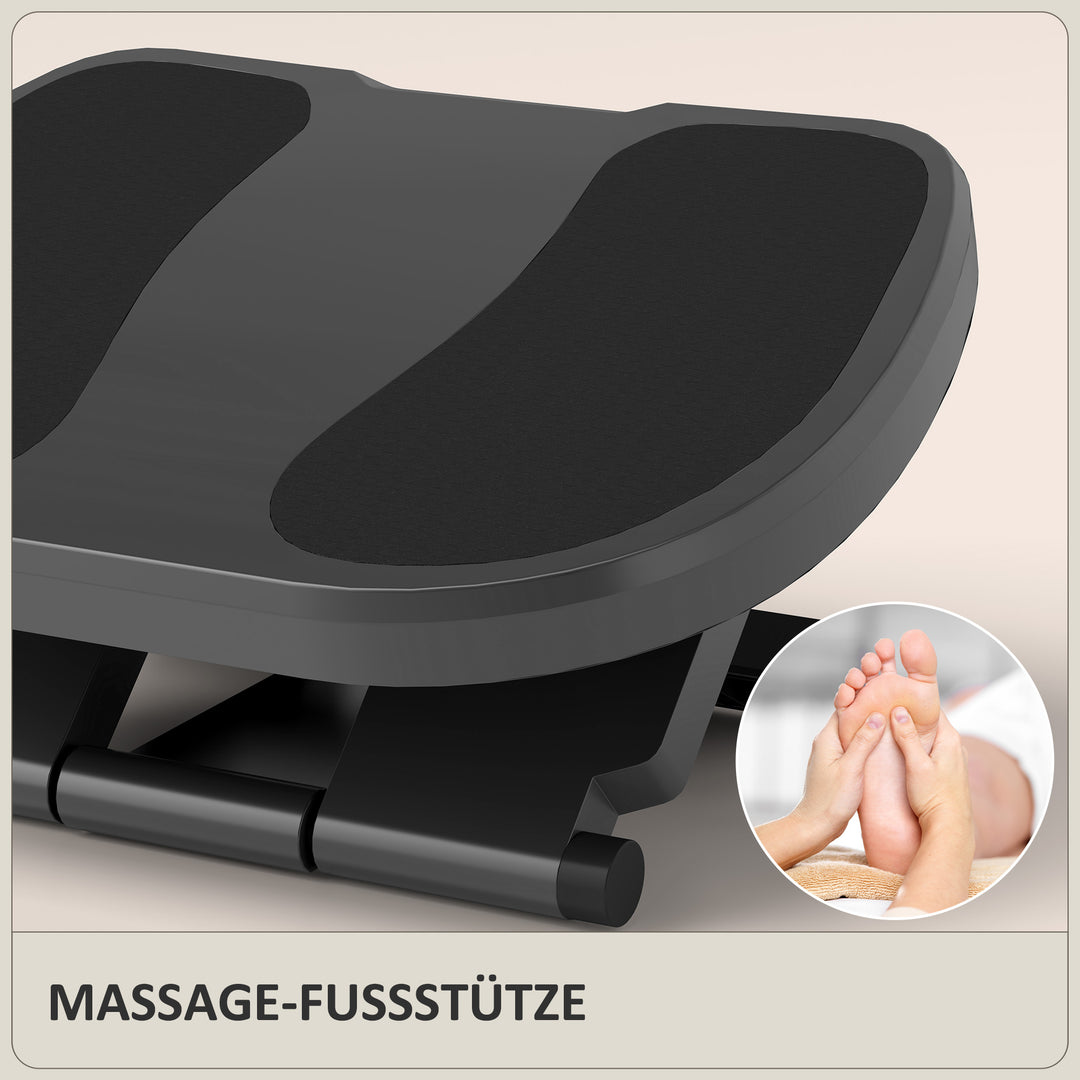 Fodstøtt, højdejusterbar, vipbar 0-30°, grå