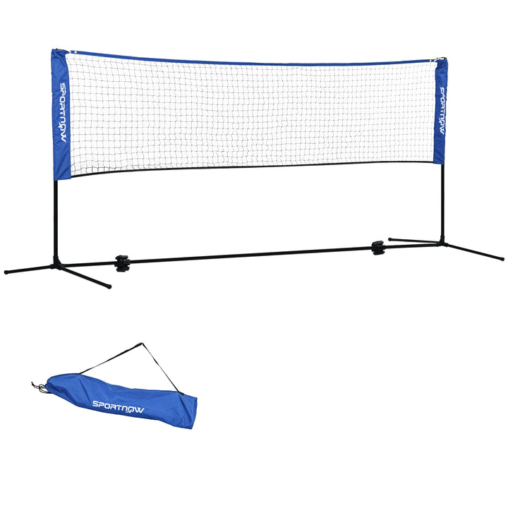 Badmintonnetsæt, foldbart volleyballnet 103/120/155H cm, blå