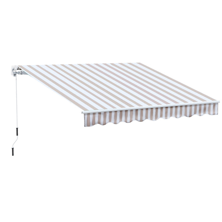 Markise med håndsving, foldearmsmarkise, solafskærmning, vægmontering, balkon, aluminium Berge 3 x 2,5 m