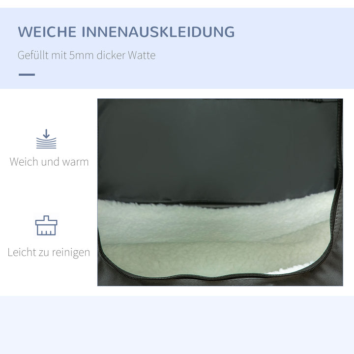 Transportkasse, foldbar, 3 indgange, indvendig hynde, til hunde og katte op til 4 kg/40 cm, grå