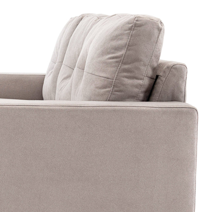 3-Personers hjørnesofa, linnedlook, vendbar chaiselong, 193 x 136 x 85 cm, lysegrå