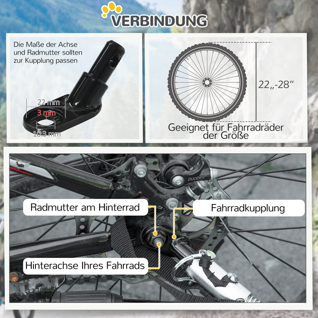Hundetrailer, sammenklappelig cykeltrailer til hunde, vandafvisende, oxfordstof, stål, 140 x 71 x 83 cm, blå