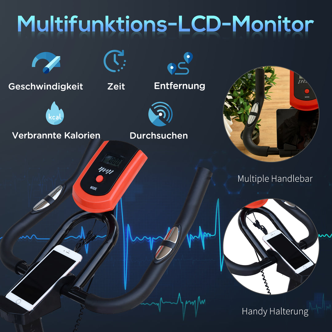 Indendørs cykeltræner hjemmegym cykeltræner fitnesscykel 85 x 46 x 114 cm