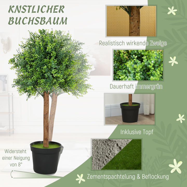 Kunstig buksbom 90cm kunstig plante, plastik kunstige planter i potte til stue