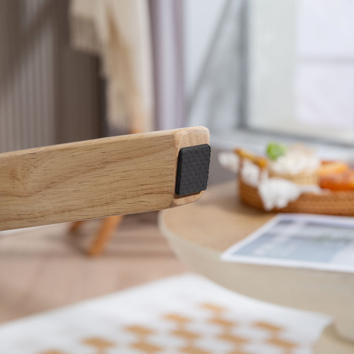 Polstret lænestol, skumfyld, gummitræsstel, cremehvid