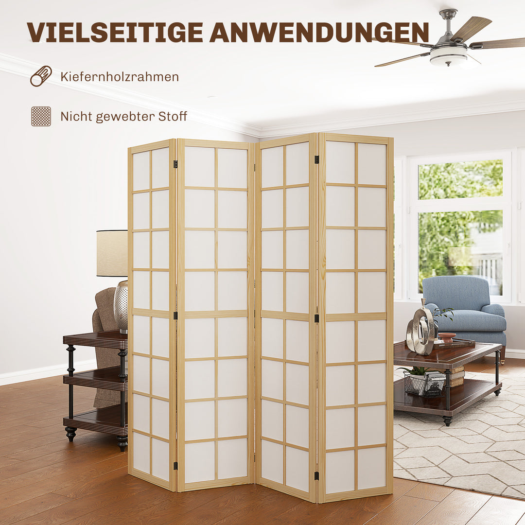 Sammenklappelig rumdeler, fritstående afskærmning til stue, soveværelse, kontor, 160 x 170 cm