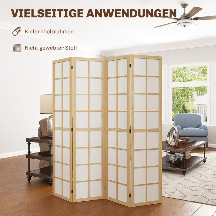 Sammenklappelig rumdeler, fritstående afskærmning til stue, soveværelse, kontor, 160 x 170 cm