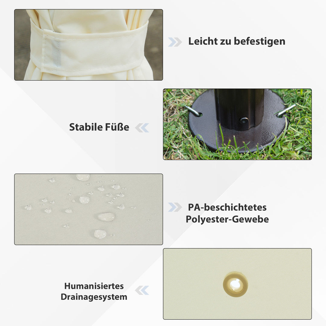 Luksus pavilion have pavilion festtelt marquee havetelt pagoda 3x4 m creme