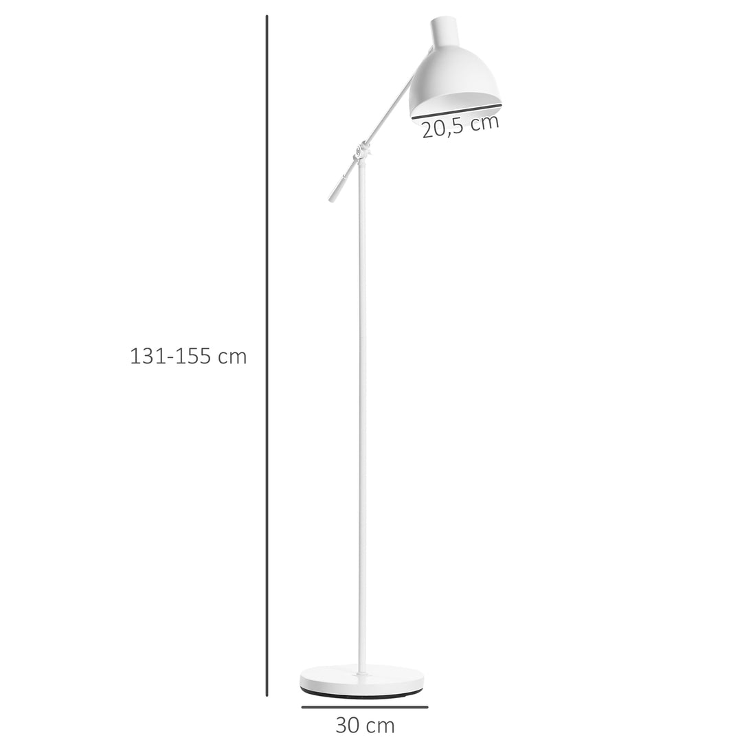Industriel gulvlampe, højdejusterbar, med gulvkontakt; 30 m x 30 cm x 131 cm, sort