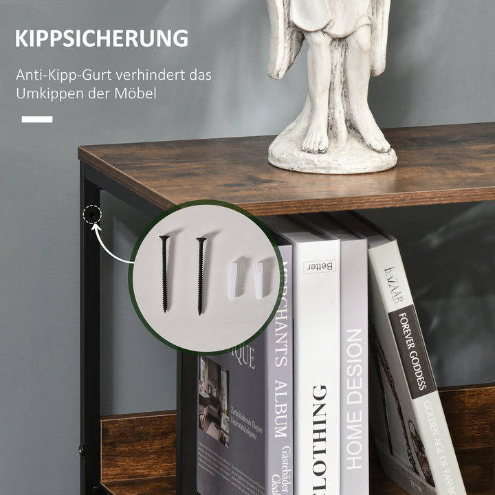 Kommode med 3 skuffer i linned med hyldegreb, sort