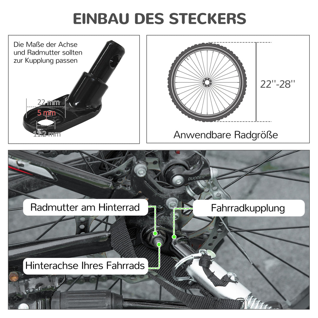 2-i-1 hundebåren/hundejogger/cykeltrailer op til 20 kg, 2 reflekser, 1 sikkerhedsline, 150 x 68 x 95 cm, grøn