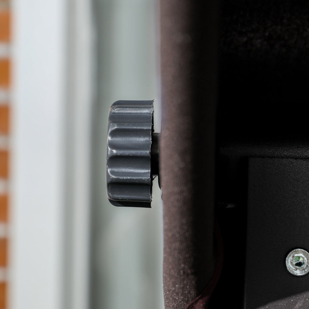 3-Personers gynge med justerbar baldakin, op til 270 kg, brun, 198 x 118 x 168 cm