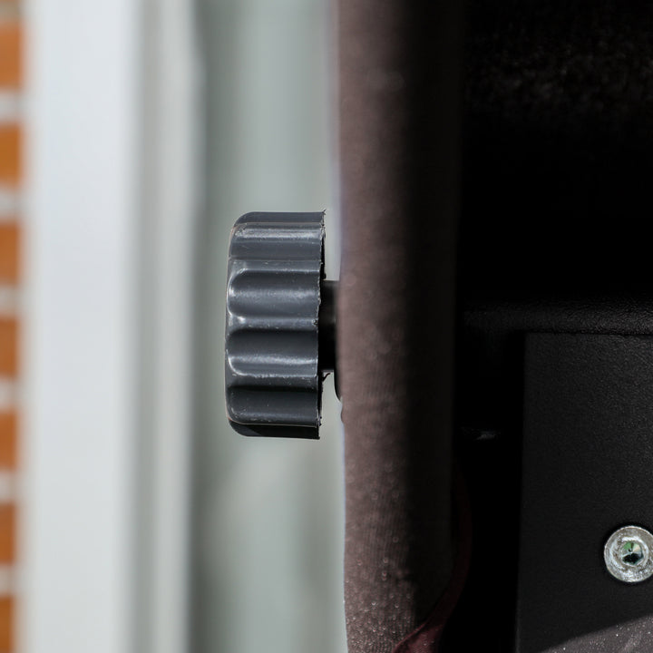 3-Personers gynge med justerbar baldakin, op til 270 kg, brun, 198 x 118 x 168 cm