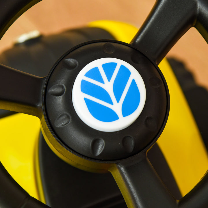 Traktor med anhænger, horn, sandlegetøj, fra 1 år, plastik+metal, gul, 91 x 29 x 44 cm