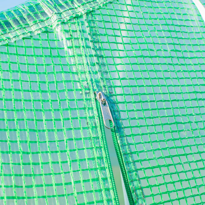 Foliedrivhus, polytunnel, drivhus, kold ramme, plantehus, tomathus, gavltag, 595 × 300W × 200H cm