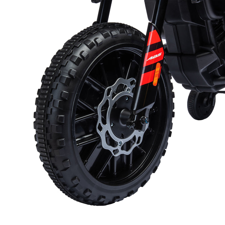 12V børnemotorcykel med støttehjul, led-lys, musik, usb, elmotorcykel til drenge og piger, hvid