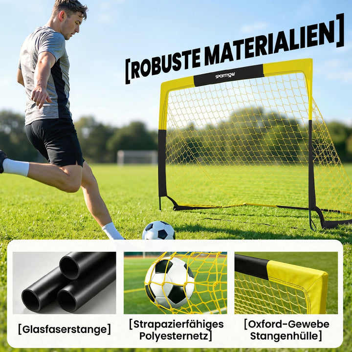 Pop-up fodboldmål til unge og voksne - Sammenklappeligt og bærbart