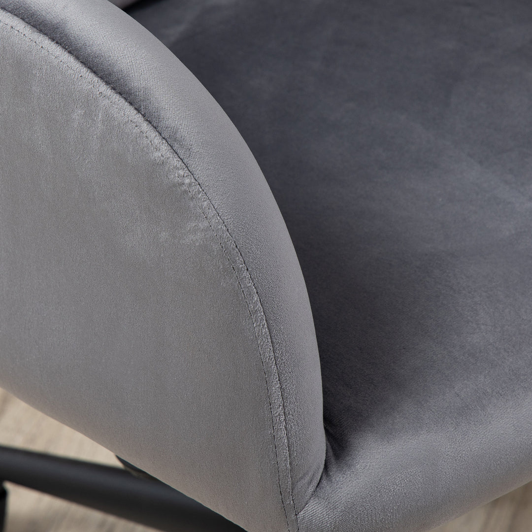 Kontorstol 5 hjul højdejusterbar moderne design 58cm x 58,5cm x 86cm grå