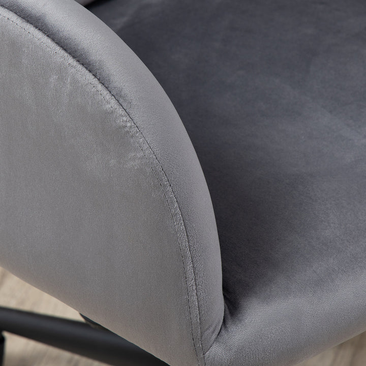 Kontorstol 5 hjul højdejusterbar moderne design 58cm x 58,5cm x 86cm grå