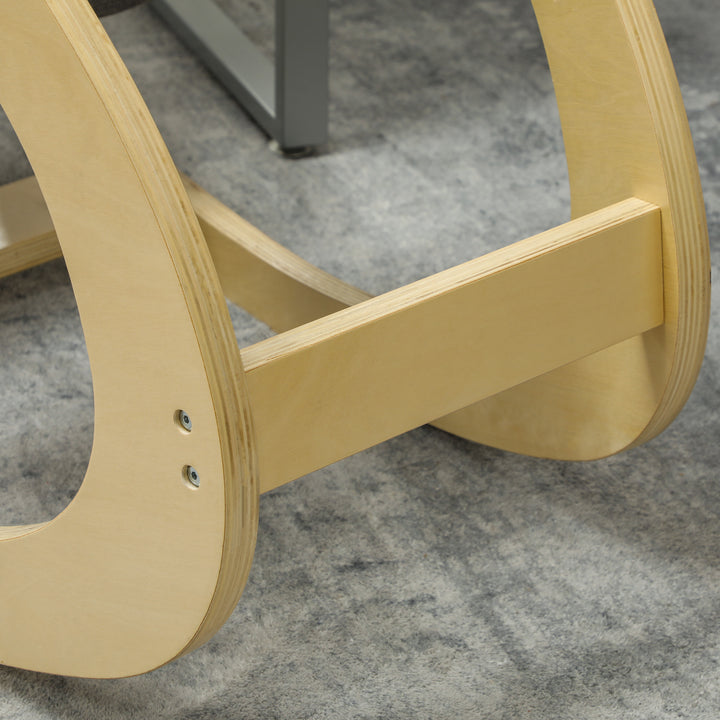 Ergonomisk gyngestol til knæ til hjemmekontor for at forbedre kropsholdningen, grå